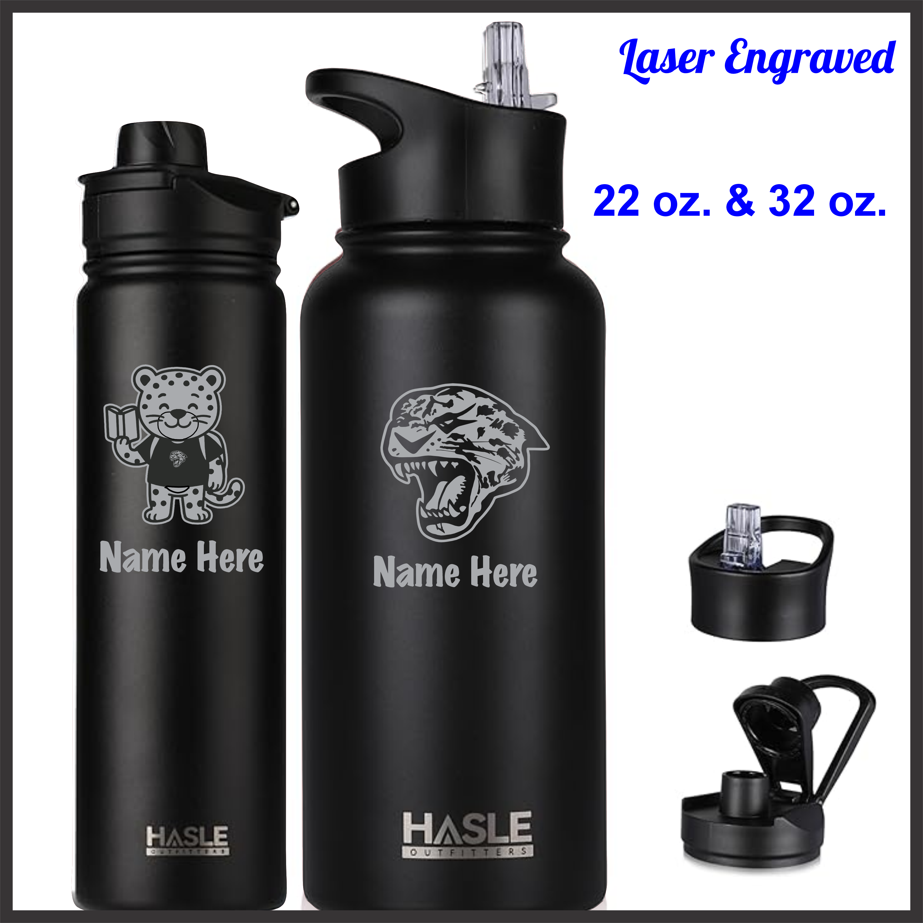 MES Laser Engraved Sport Top Water Bottle