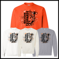 MES Malvern Leopards Splatter Print Cotton Blend Crewneck Sweatshirt