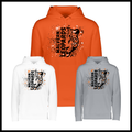 MES Malvern Leopards Splatter Print 100% Poly Wicking Hoodie Sweatshirt