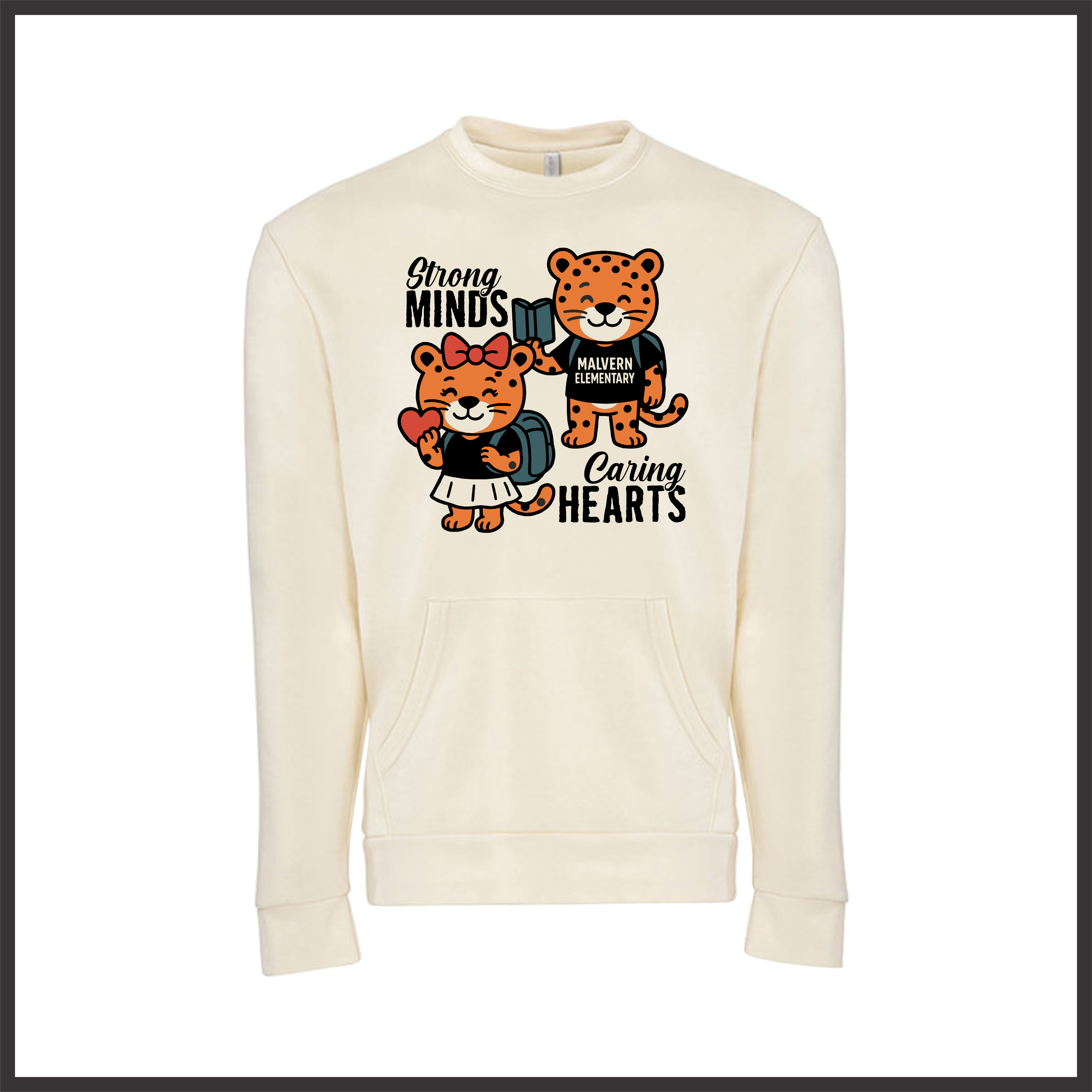 MES Strong Minds-Caring Hearts POCKET Crewneck Sweatshirt