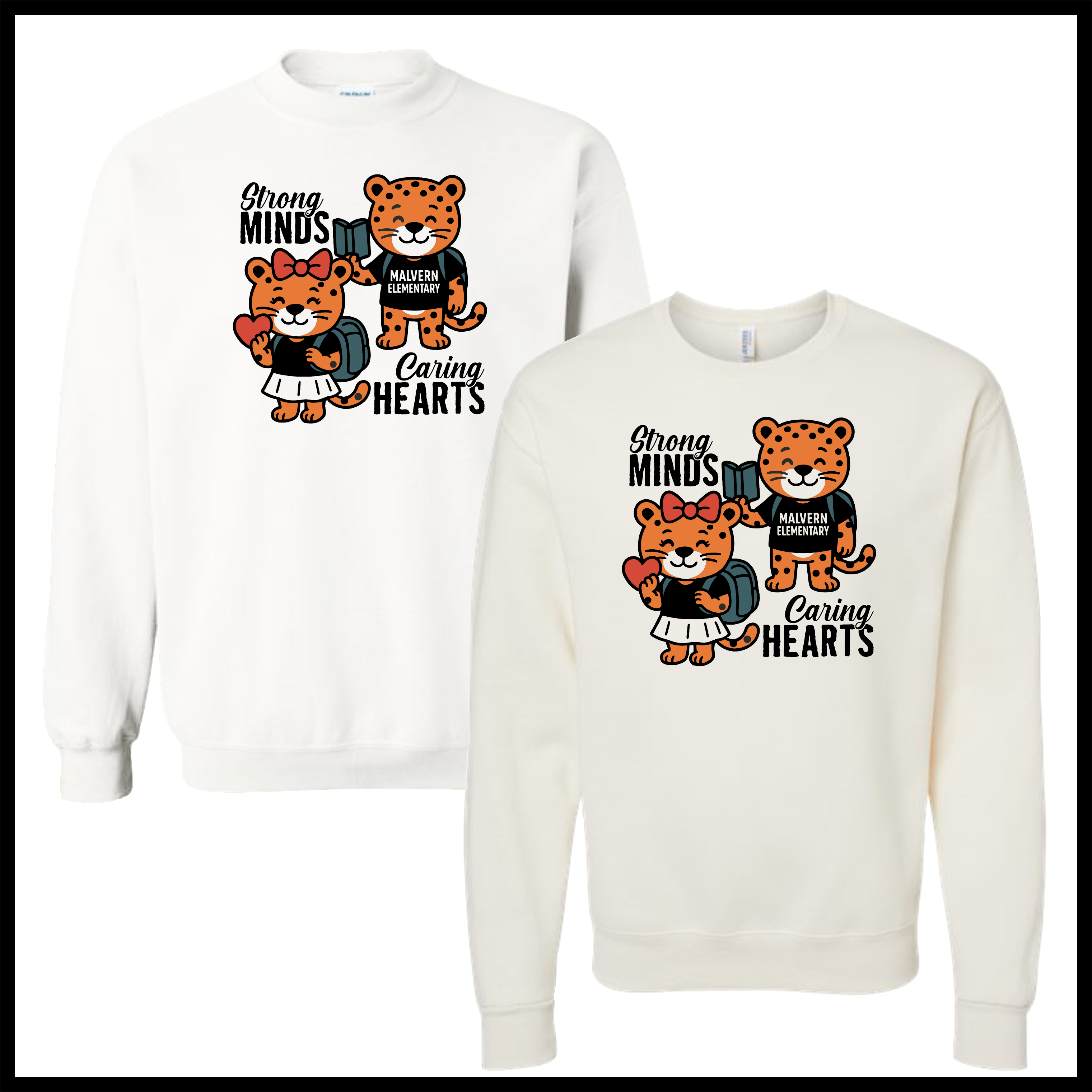 MES Strong Minds-Caring Hearts Cotton Blend Crewneck Sweatshirt
