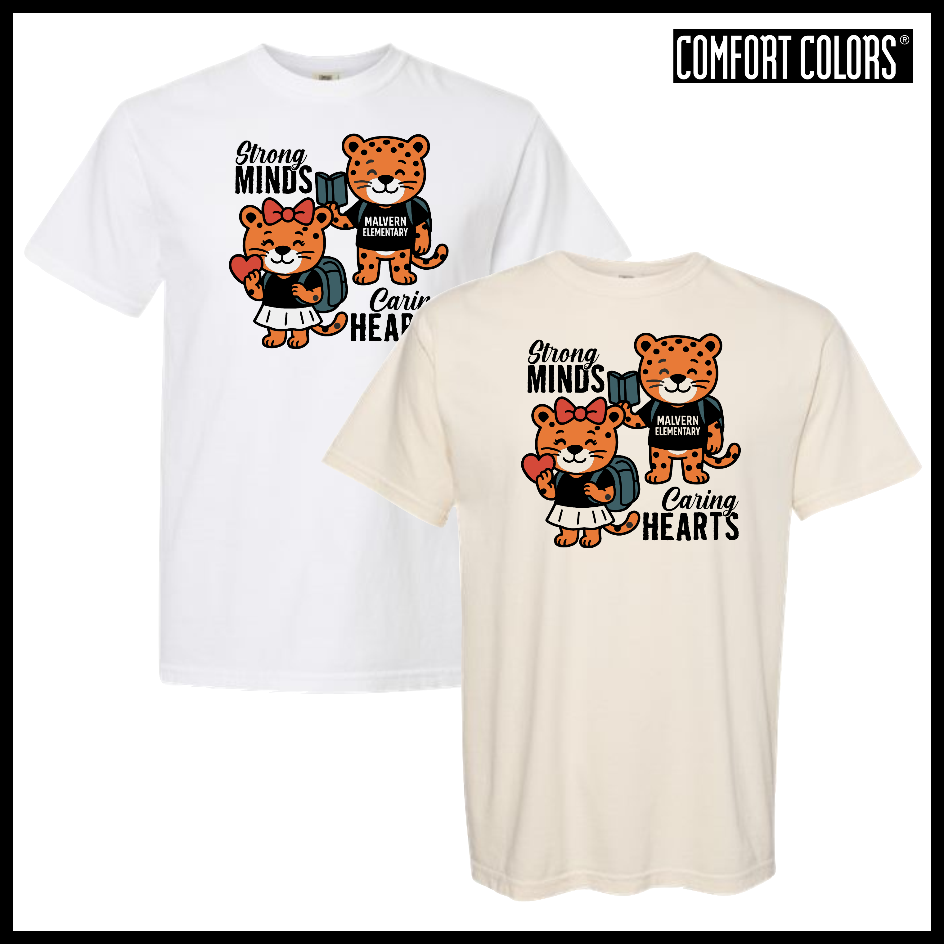 MES Strong Minds-Caring Hearts Short Sleeve Comfort Colors T-Shirt