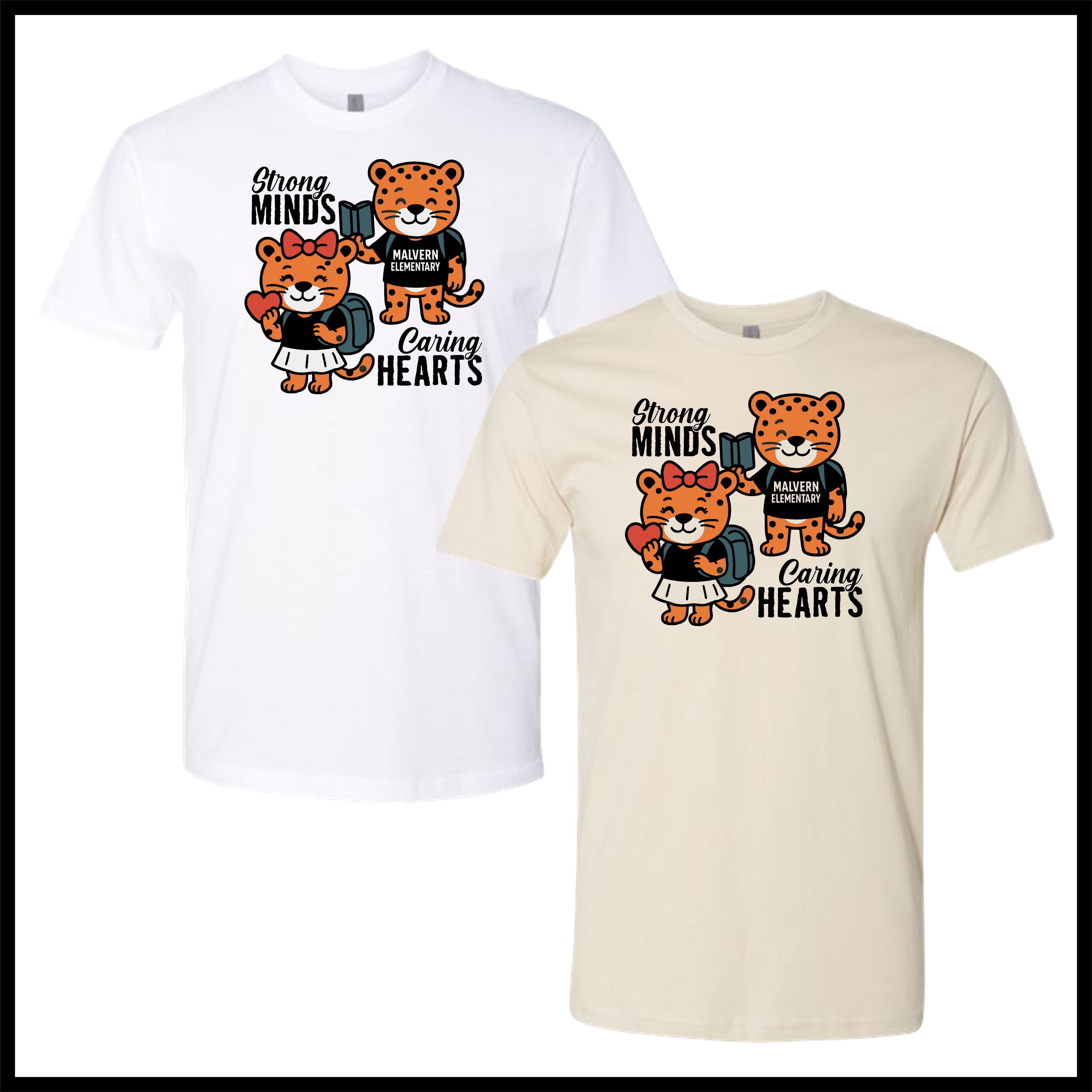 MES Strong Minds-Caring Hearts Short Sleeve Ringspun Cotton T-Shirt