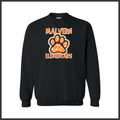 MES Malvern Elementary Paw Leopard Print Cotton Blend Crewneck Sweatshirt