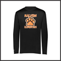 MES Malvern Elementary Paw Leopard Print Long Sleeve 100% Poly Wicking T-Shirt
