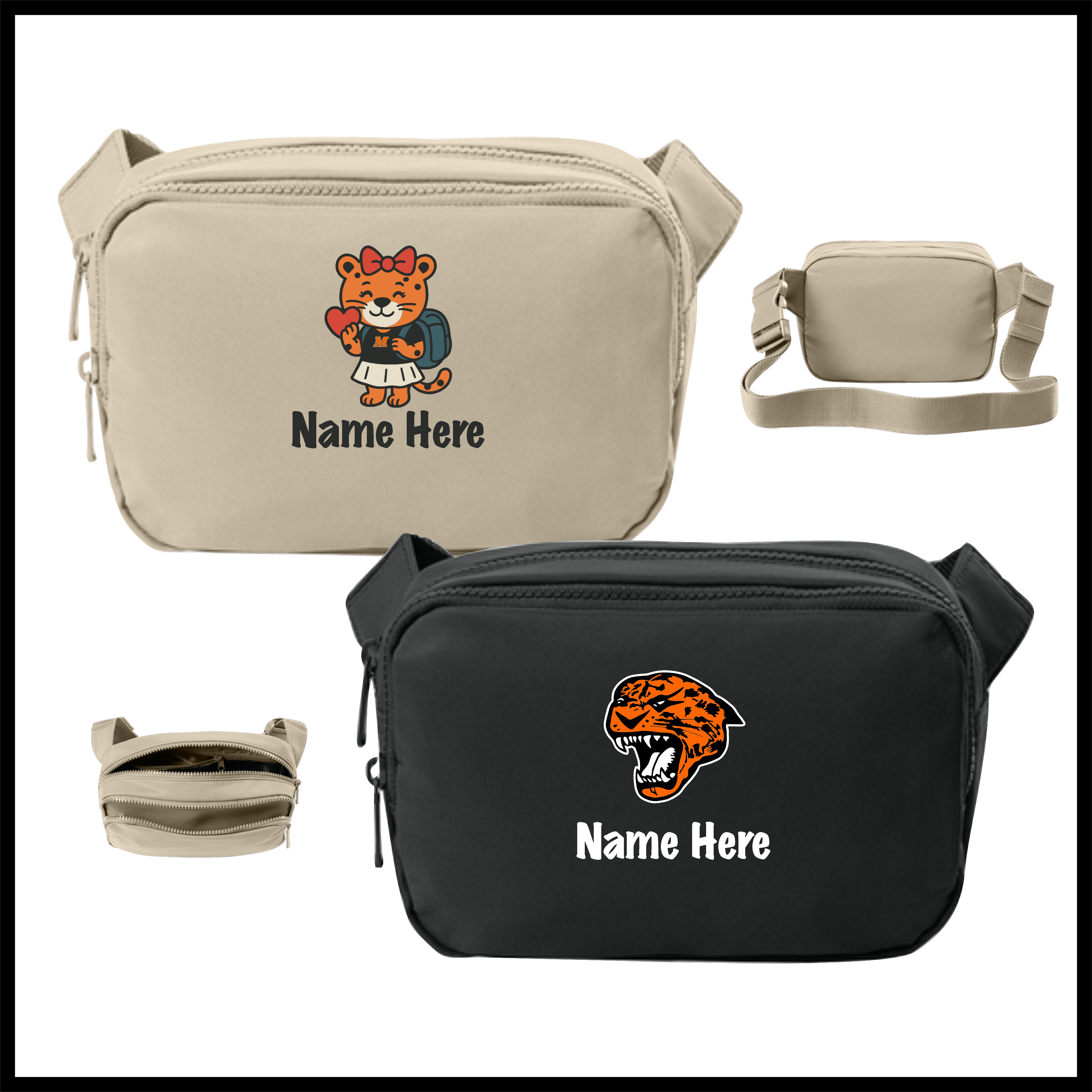 MES Dual Pocket Crossbody Bag