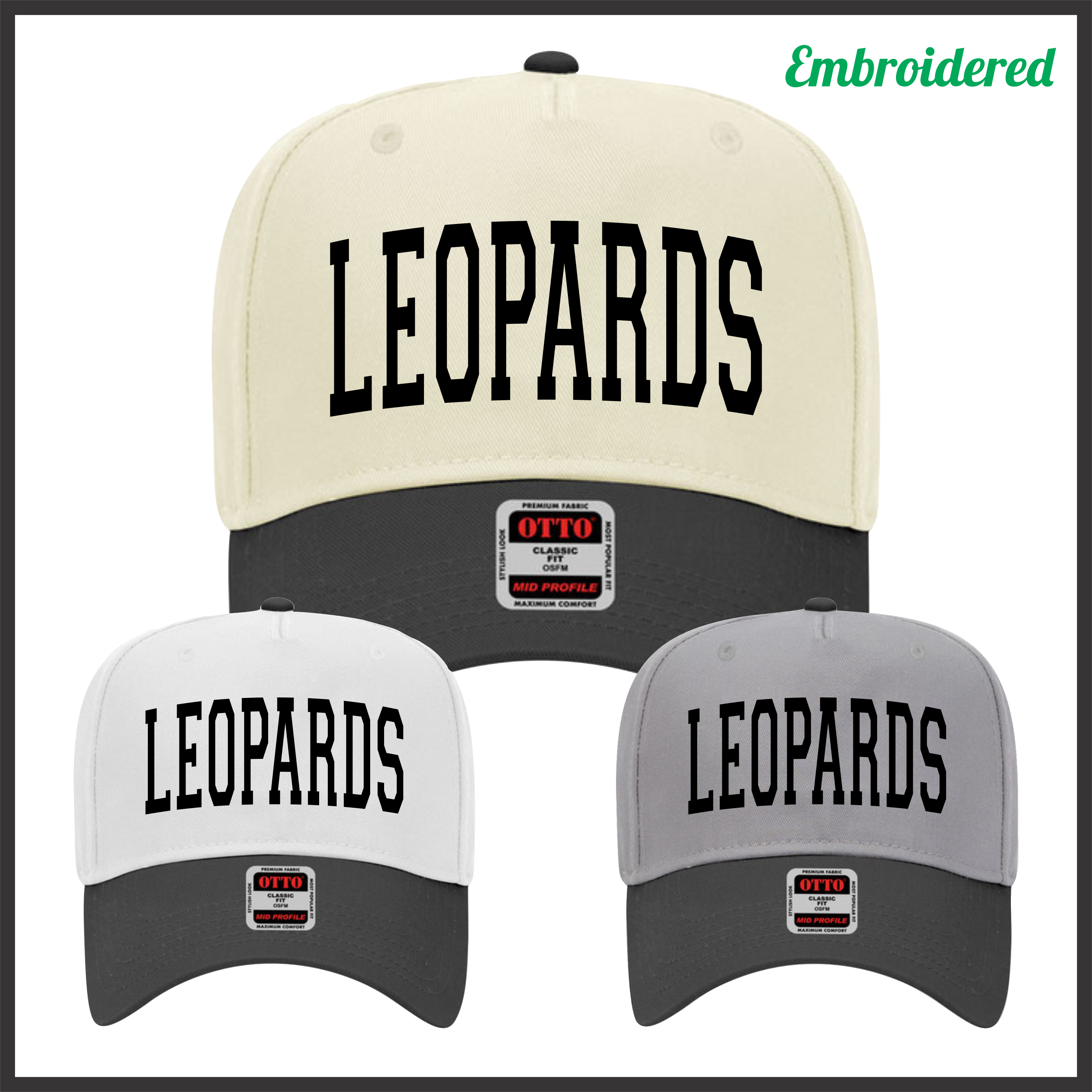 MES LEOPARDS Text Hat