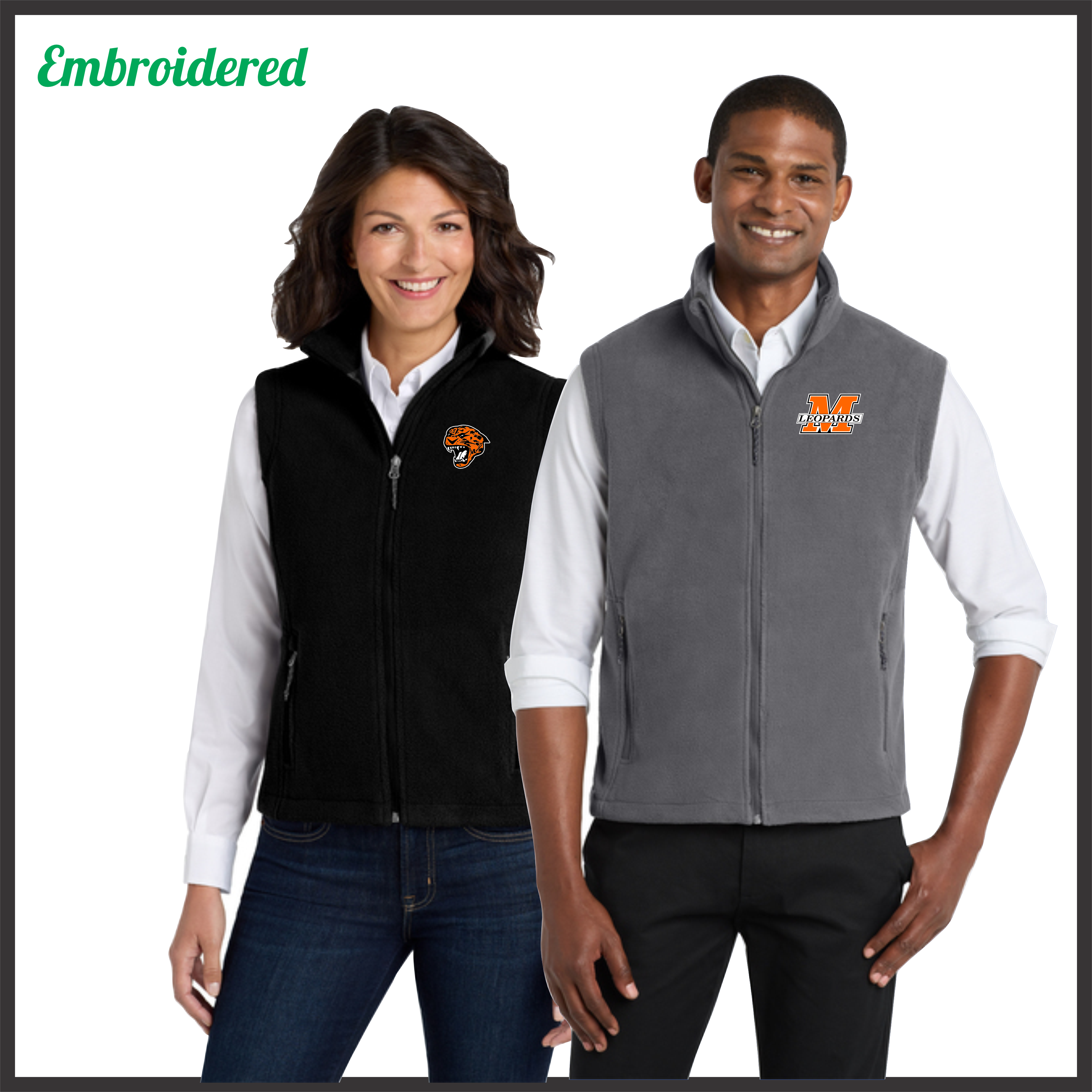 MES Embroidered Microfleece Vest
