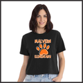 MES Malvern Elementary Paw Solid Print Short Sleeve Boxy T-Shirt