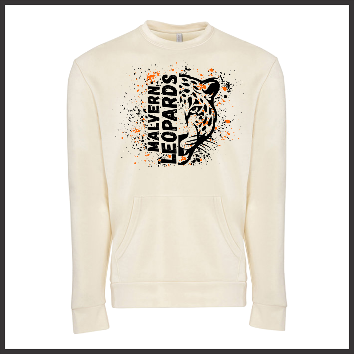 MES LLPO Malvern Leopards Splatter Print *POCKET* Crewneck Sweatshirt