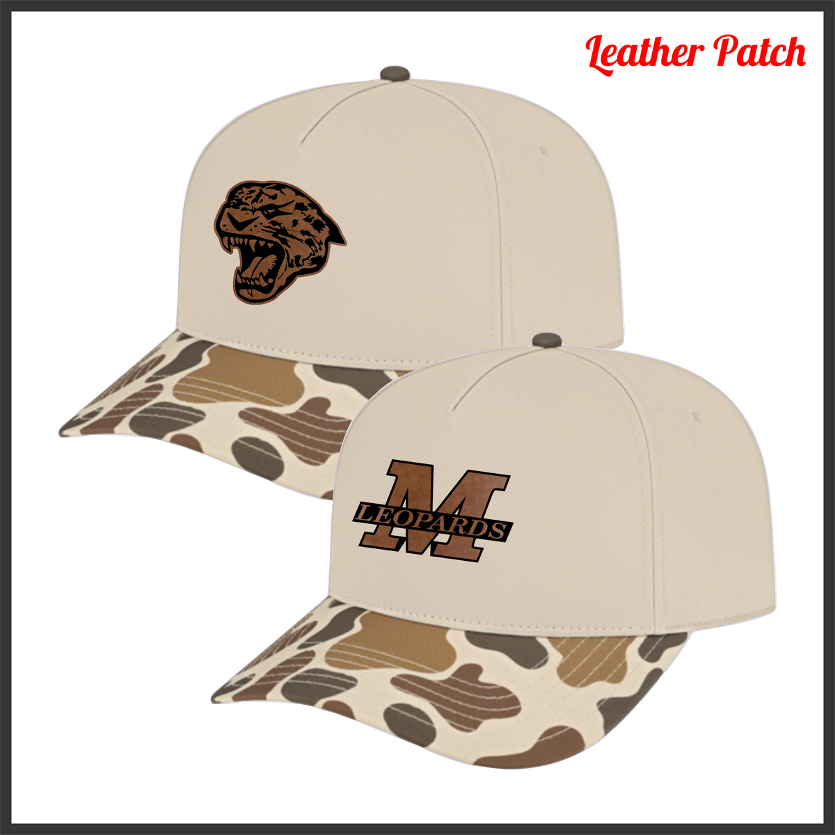 MES LLPO Leather Patch Camo Hat