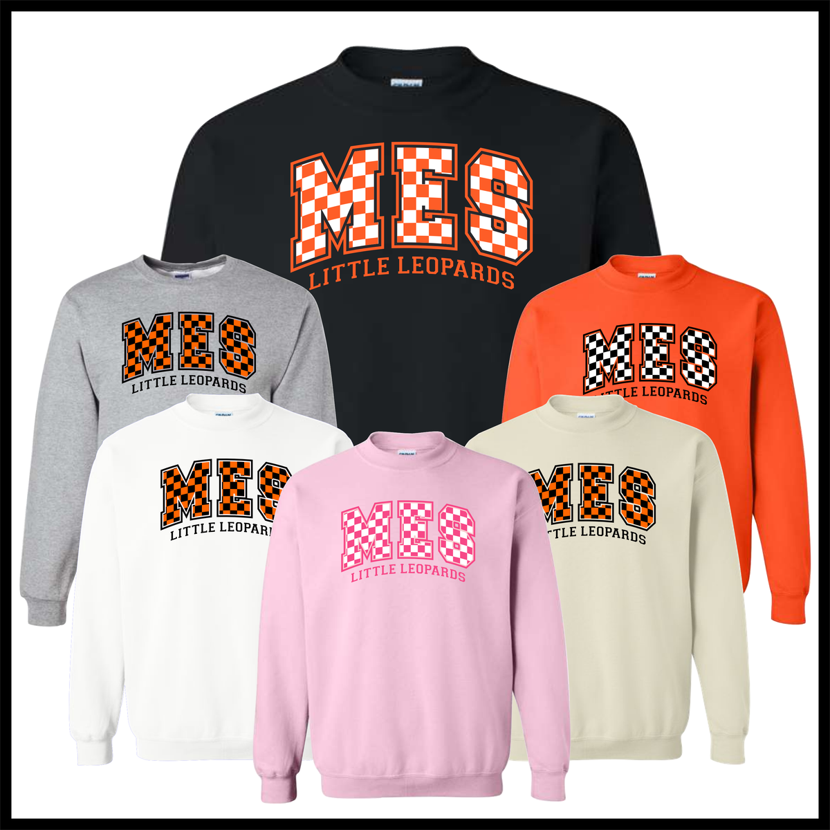 MES LLPO Checkered MES Cotton Blend Crewneck Sweatshirt
