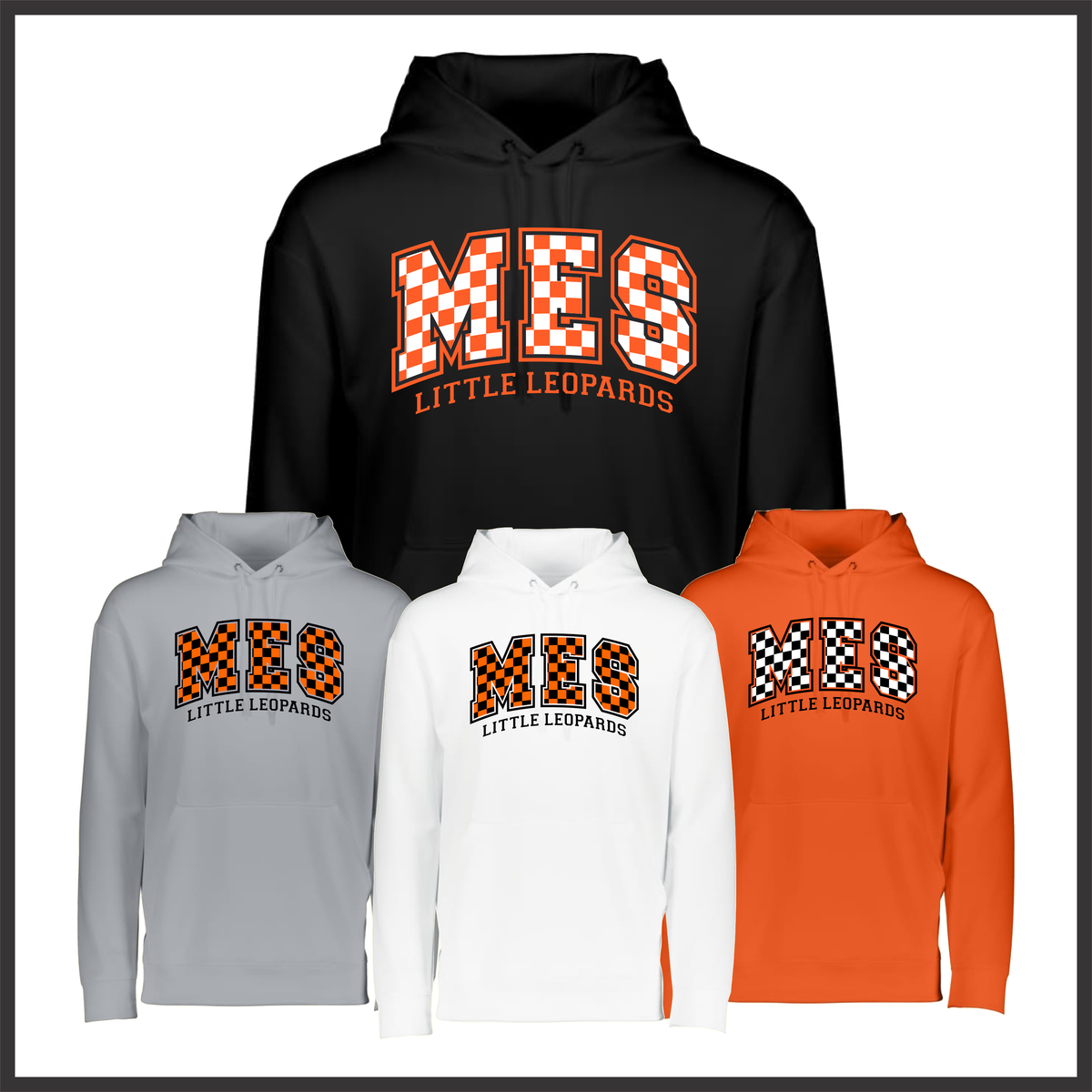 MES LLPO Checkered MES 100% Poly Wicking Hoodie Sweatshirt