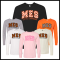 MES LLPO Checkered MES Long Sleeve Ringspun Cotton T-Shirt