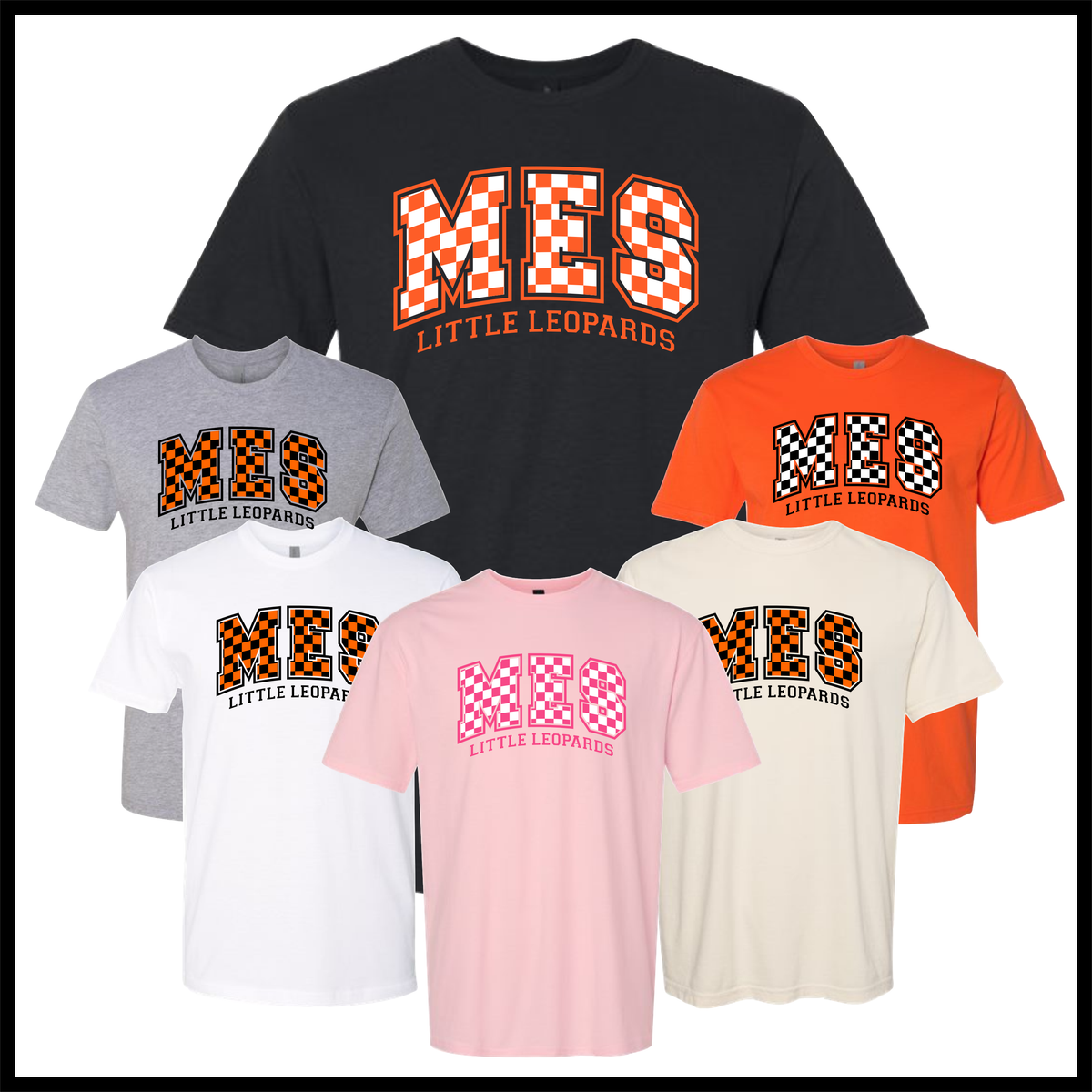 MES LLPO Checkered MES Short Sleeve Ringspun Cotton T-Shirt