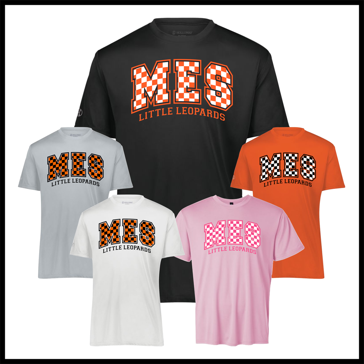 MES LLPO Checkered MES Short Sleeve 100% Poly Wicking T-Shirt