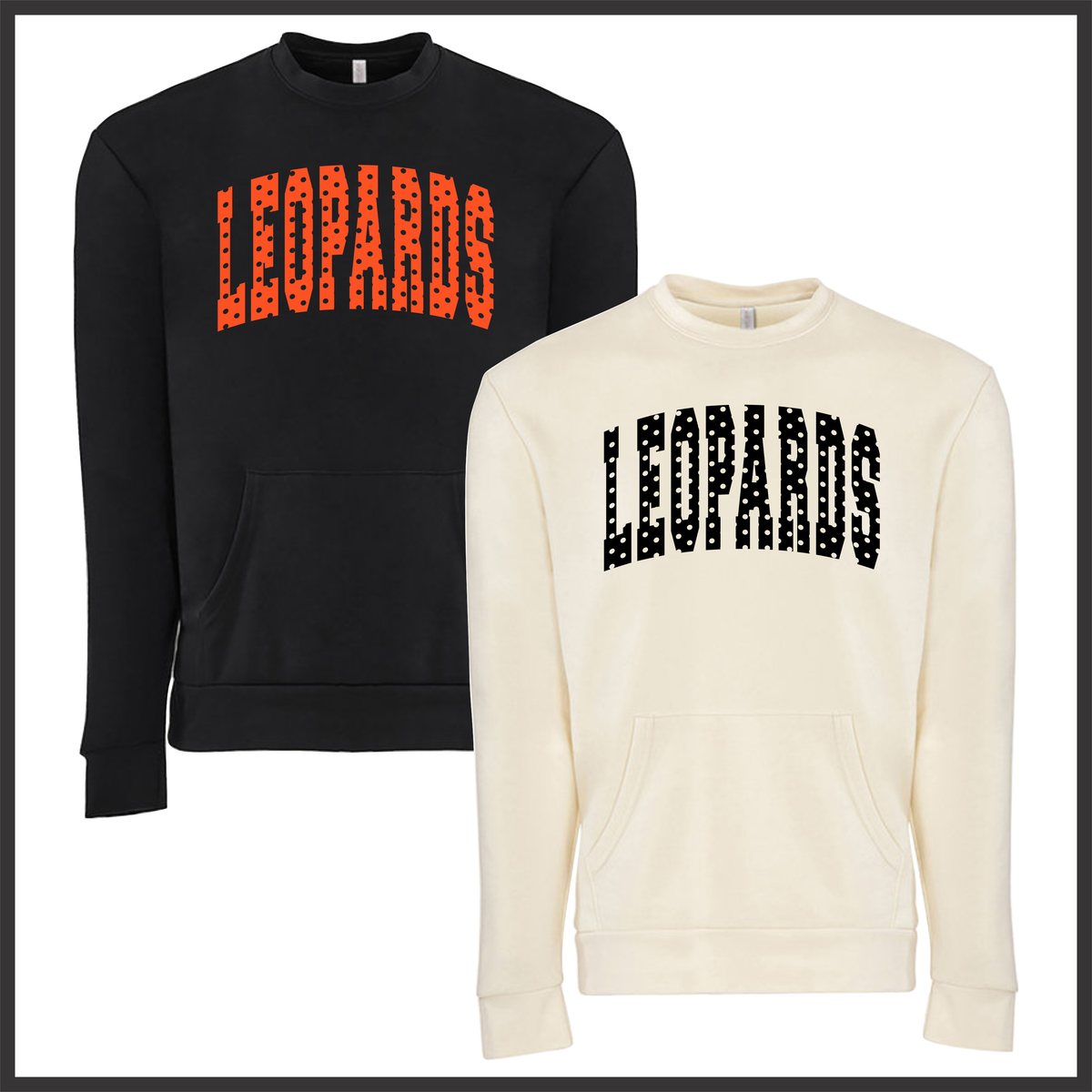 MES LLPO Leopards Polka Dot *POCKET* Crewneck Sweatshirt