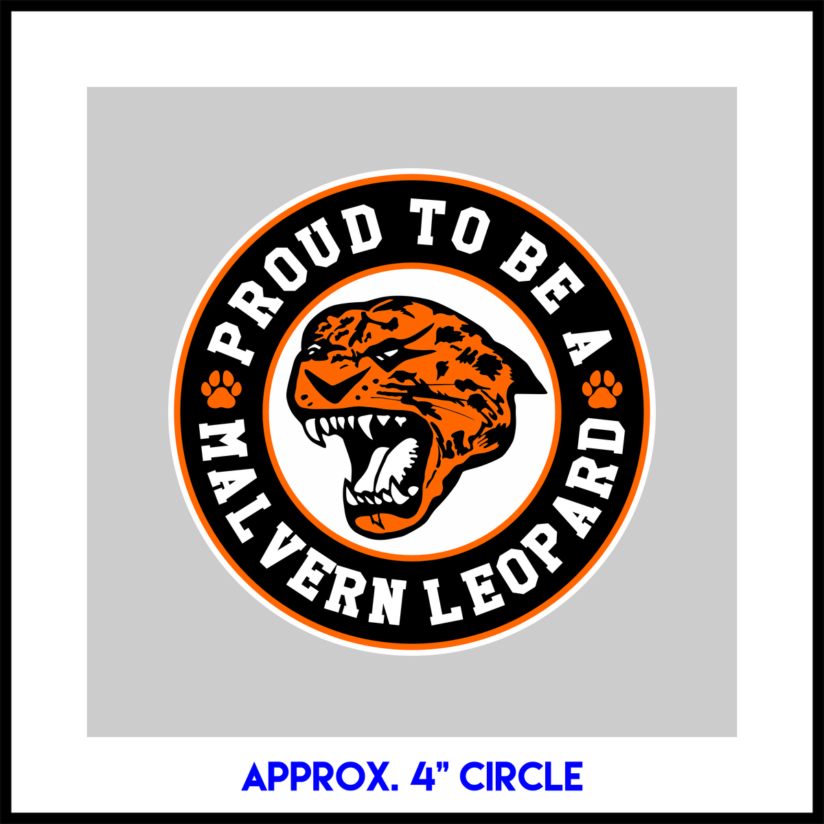 MES LLPO Proud To Be A Leopard Indoor/Outdoor Decal
