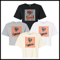 MES LLPO Striped Leopards Boxy Crop T-Shirt