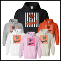 MES LLPO Striped Leopards Cotton Blend Hoodie Sweatshirt