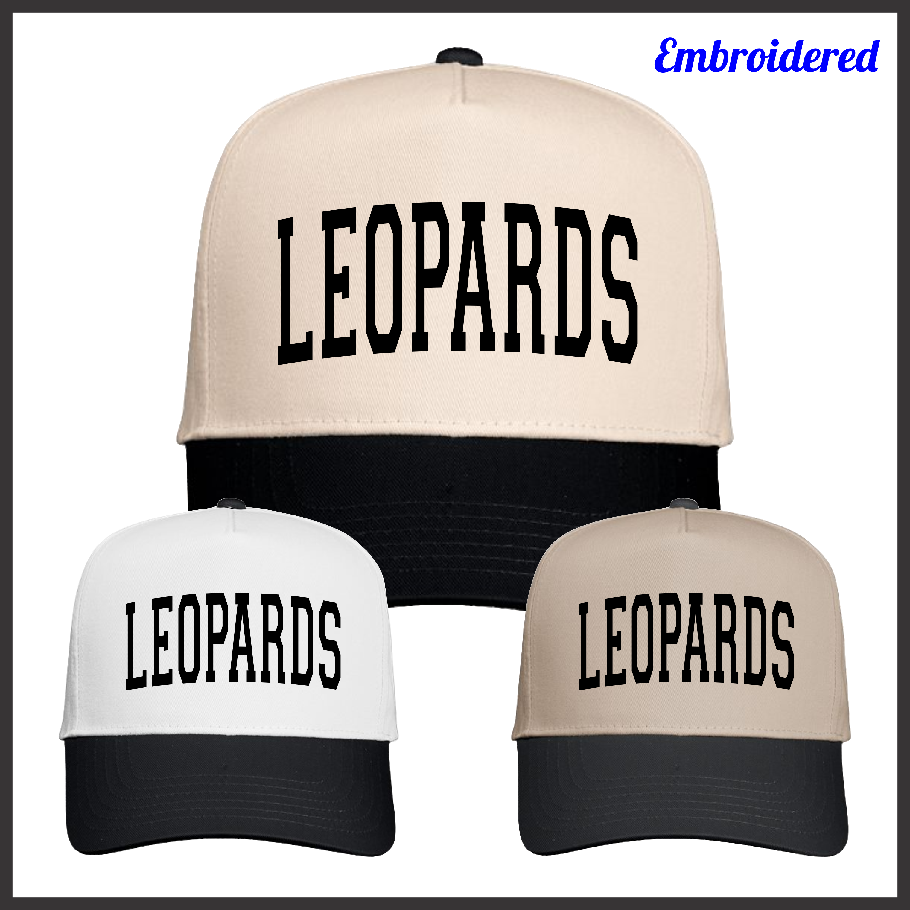 Malvern FB'26 5 Panel LEOPARD Text Hat
