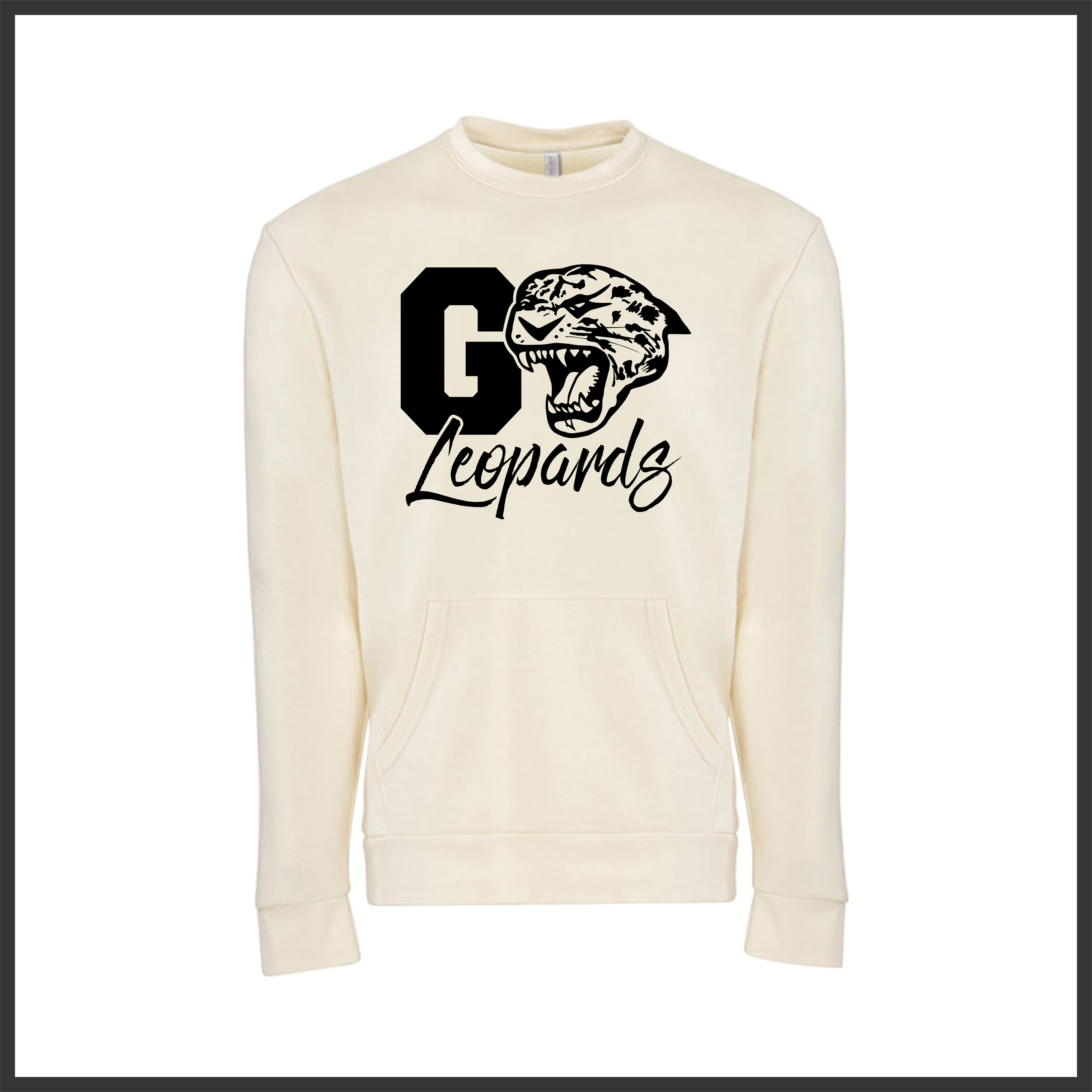 Malvern FB'26 Go Leopards *POCKET* Cotton Crewneck Sweatshirt