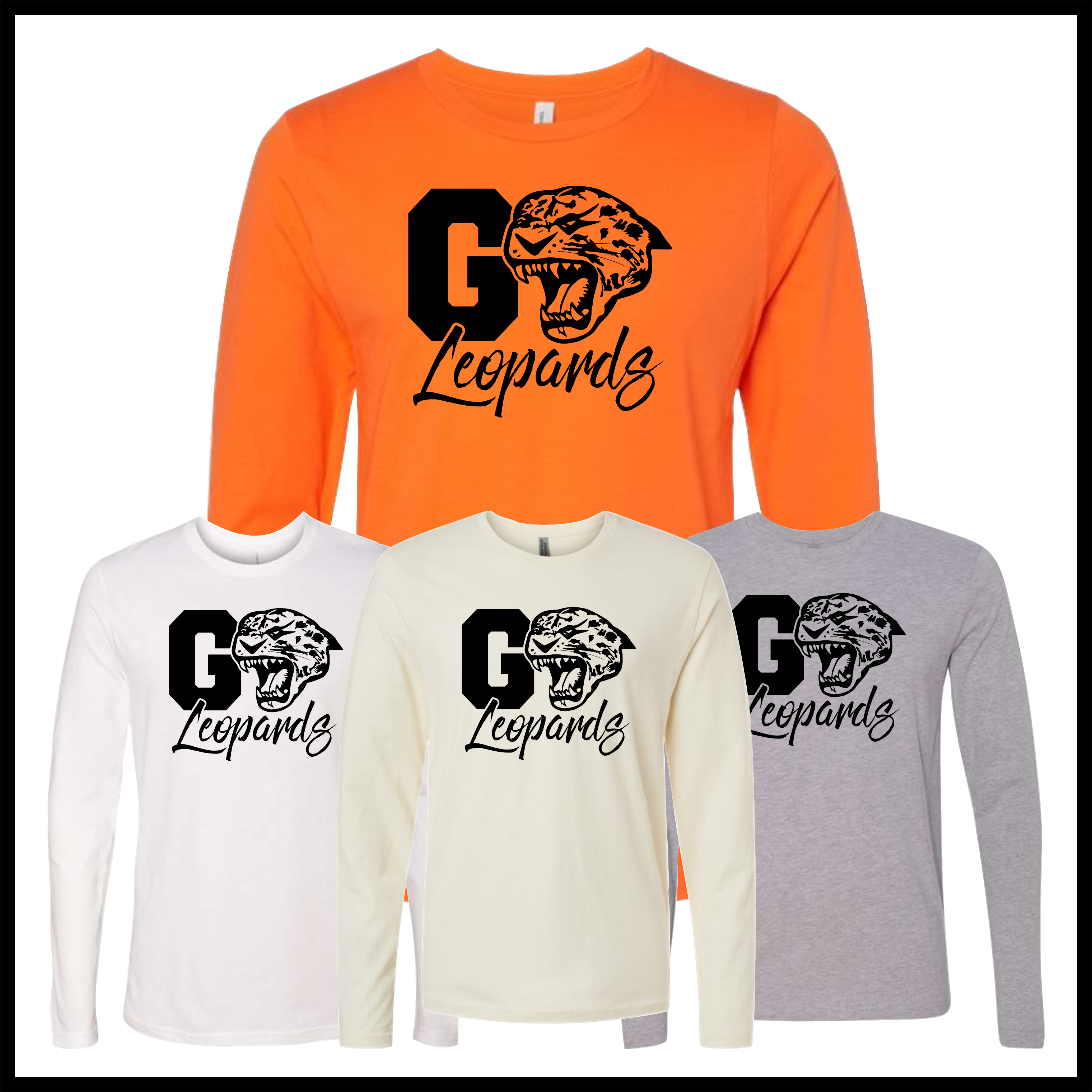 Malvern FB'26 Go Leopards Long Sleeve Ringspun Cotton T-Shirt