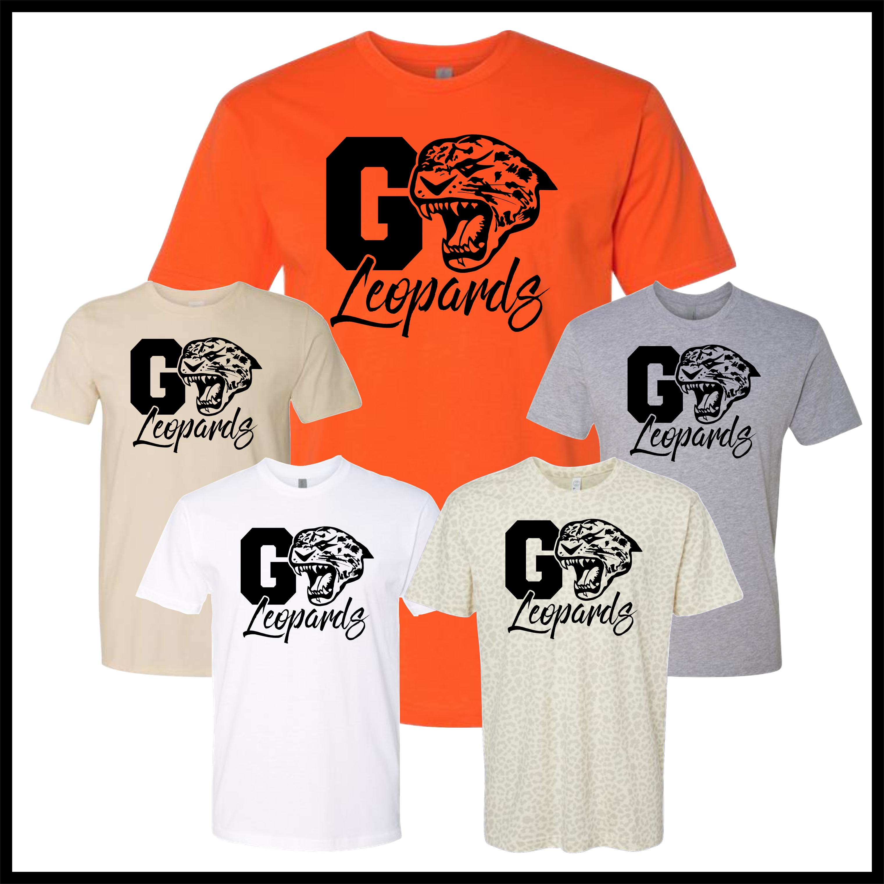 Malvern FB'26 Go Leopards Short Sleeve Ringspun Cotton T-Shirt