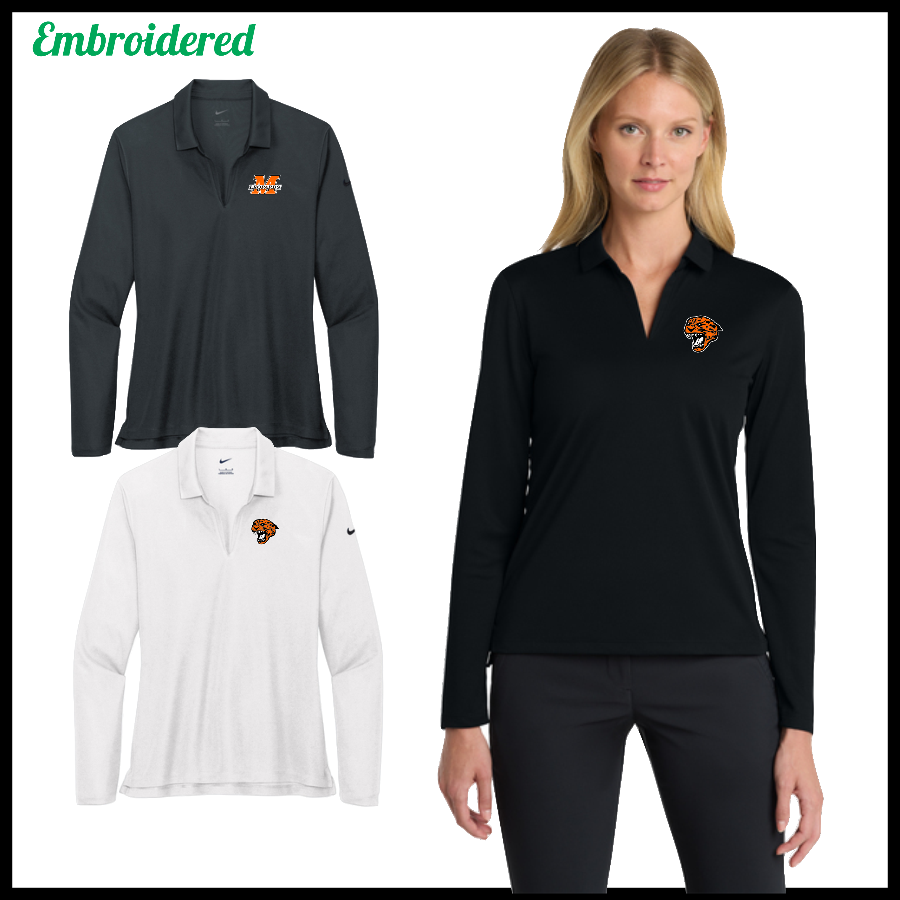 Malvern FB'26 Ladies Nike Long Sleeve Polo