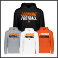 Malvern FB'26 Leopard Football 100% Poly Wicking Fleece Hoodie Sweatshirt