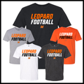 Malvern FB'26 Leopard Football Short Sleeve Ringspun Cotton T-Shirt
