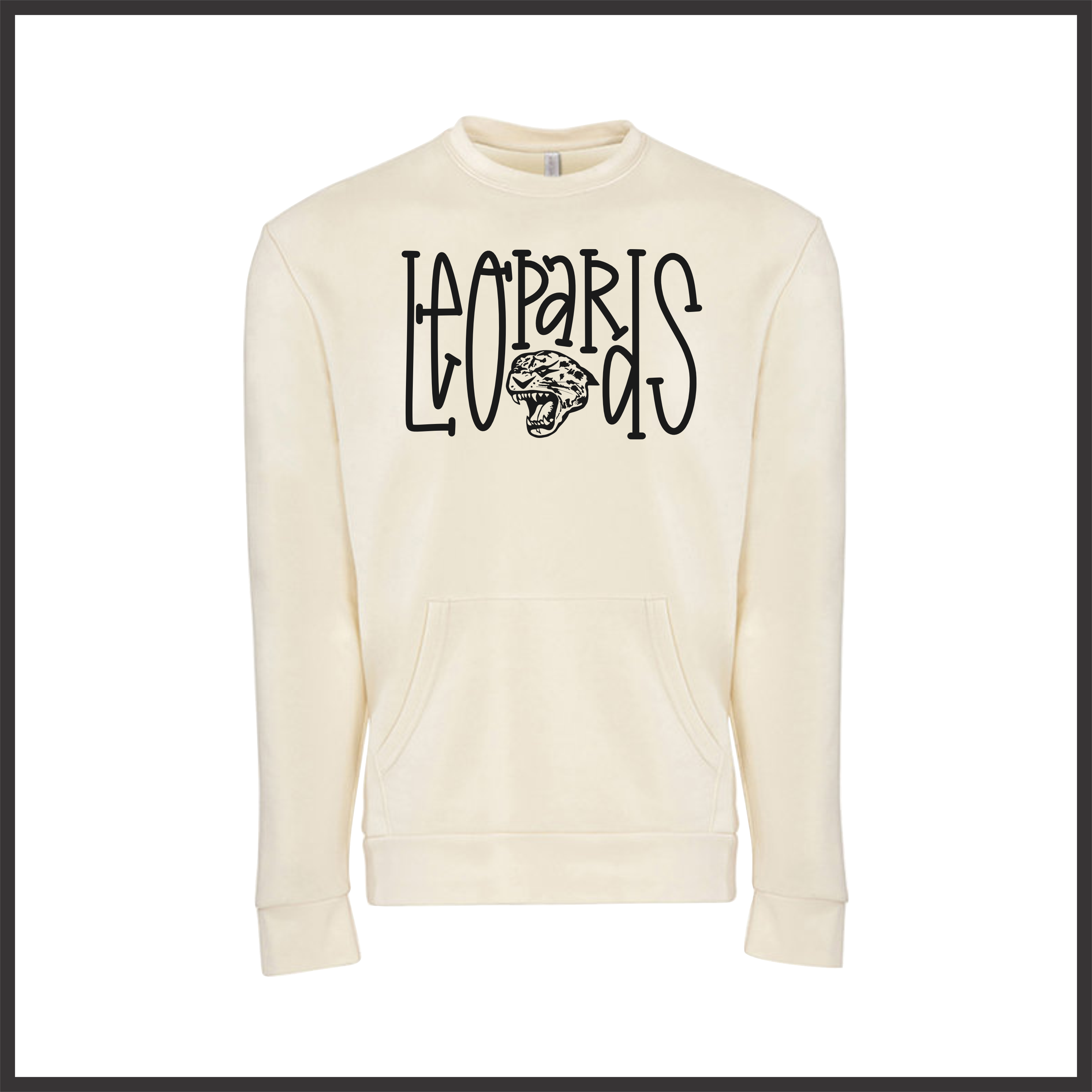 Malvern FB'26 Leopards Text *POCKET* Cotton Crewneck Sweatshirt