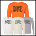 Malvern FB'26 Leopards Text Long Sleeve Ringspun Cotton T-Shirt