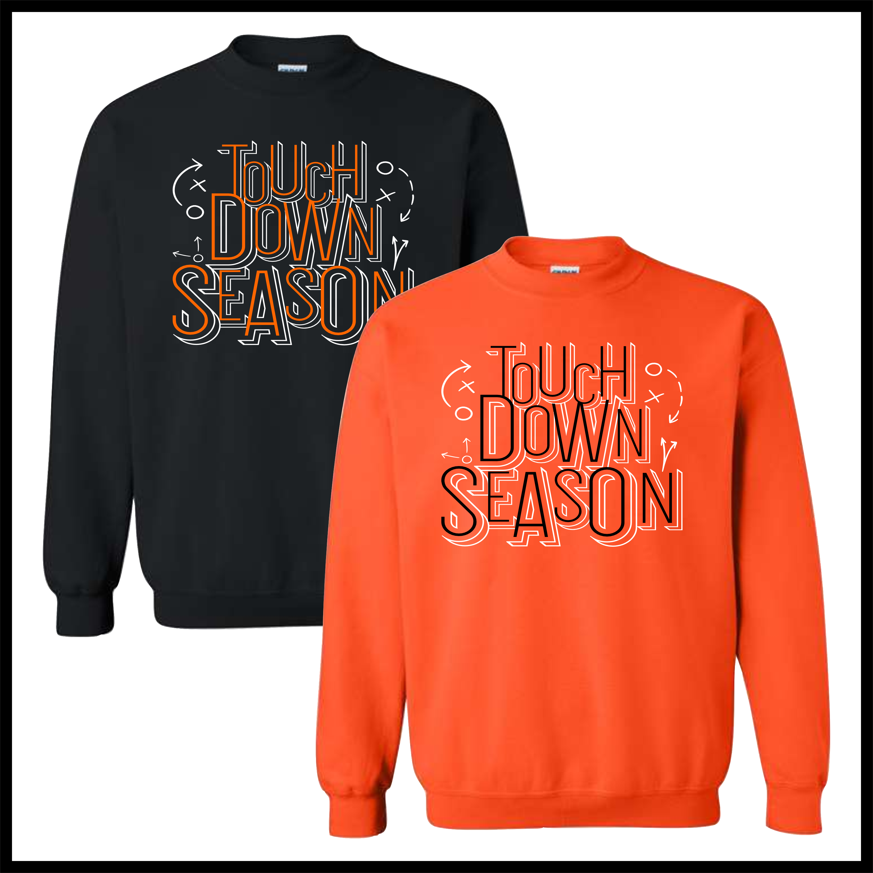 Malvern FB'26 Touchdown Season Cotton Blend Crewneck Sweatshirt
