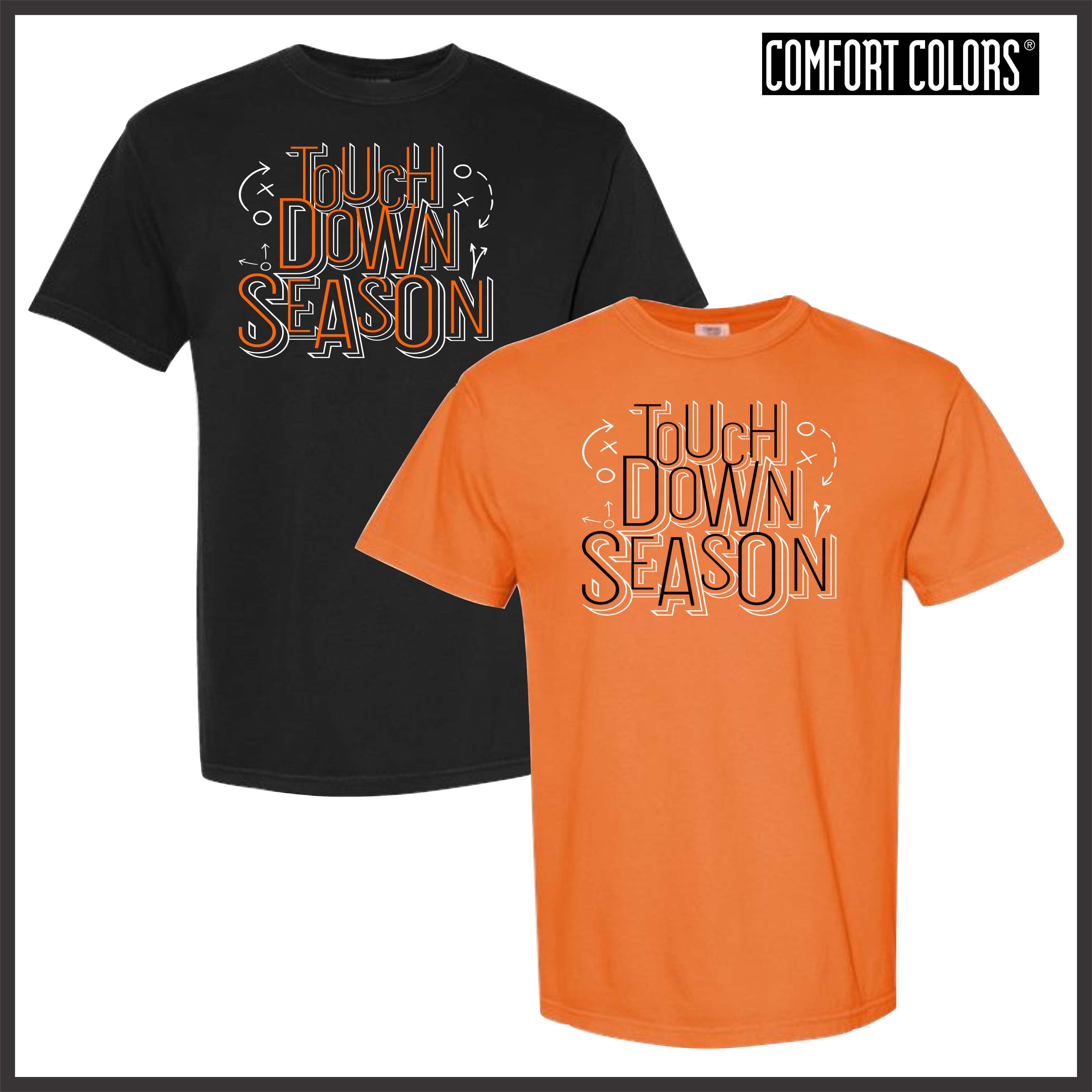 Malvern FB'26 Touchdown Season Short Sleeve Comfort Colors T-Shirt