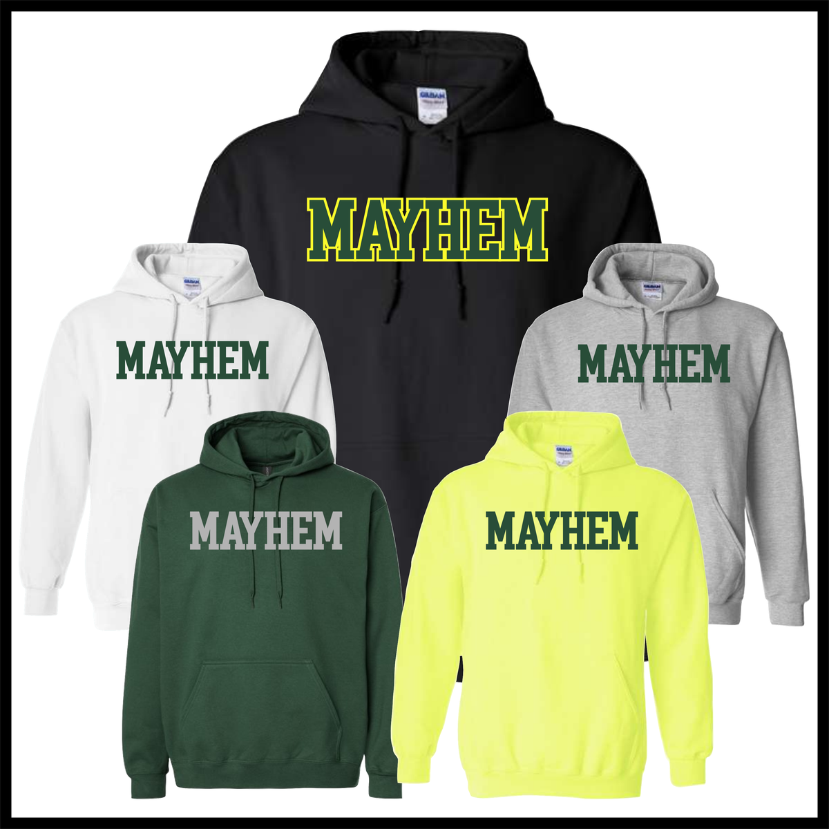 Mayhem BLOCK TEXT Cotton Blend Hoodie Sweatshirt