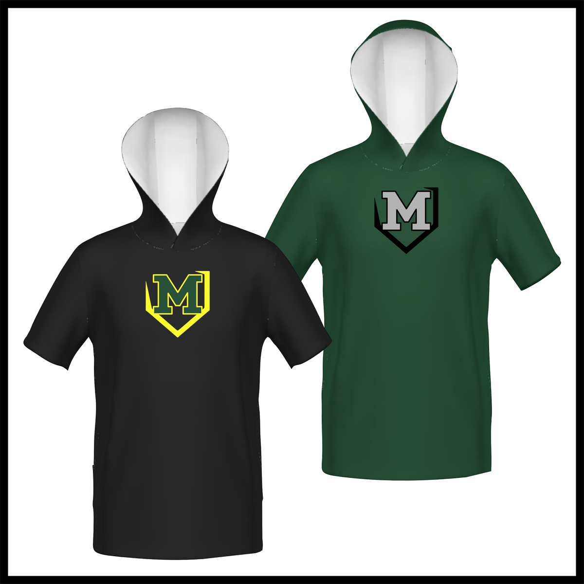 Mayhem M LOGO *SUBLIMATED* Short Sleeve Hooded T-Shirt