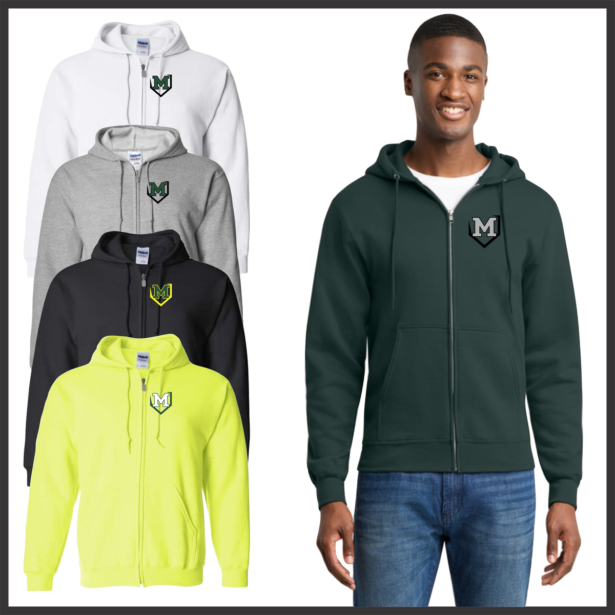 Mayhem Cotton Blend Full Zip Hoodie Sweatshirt Jacket