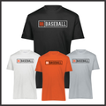 Malvern Baseball TEXT BLOCK Short Sleeve 100% Poly Wicking T-Shirt
