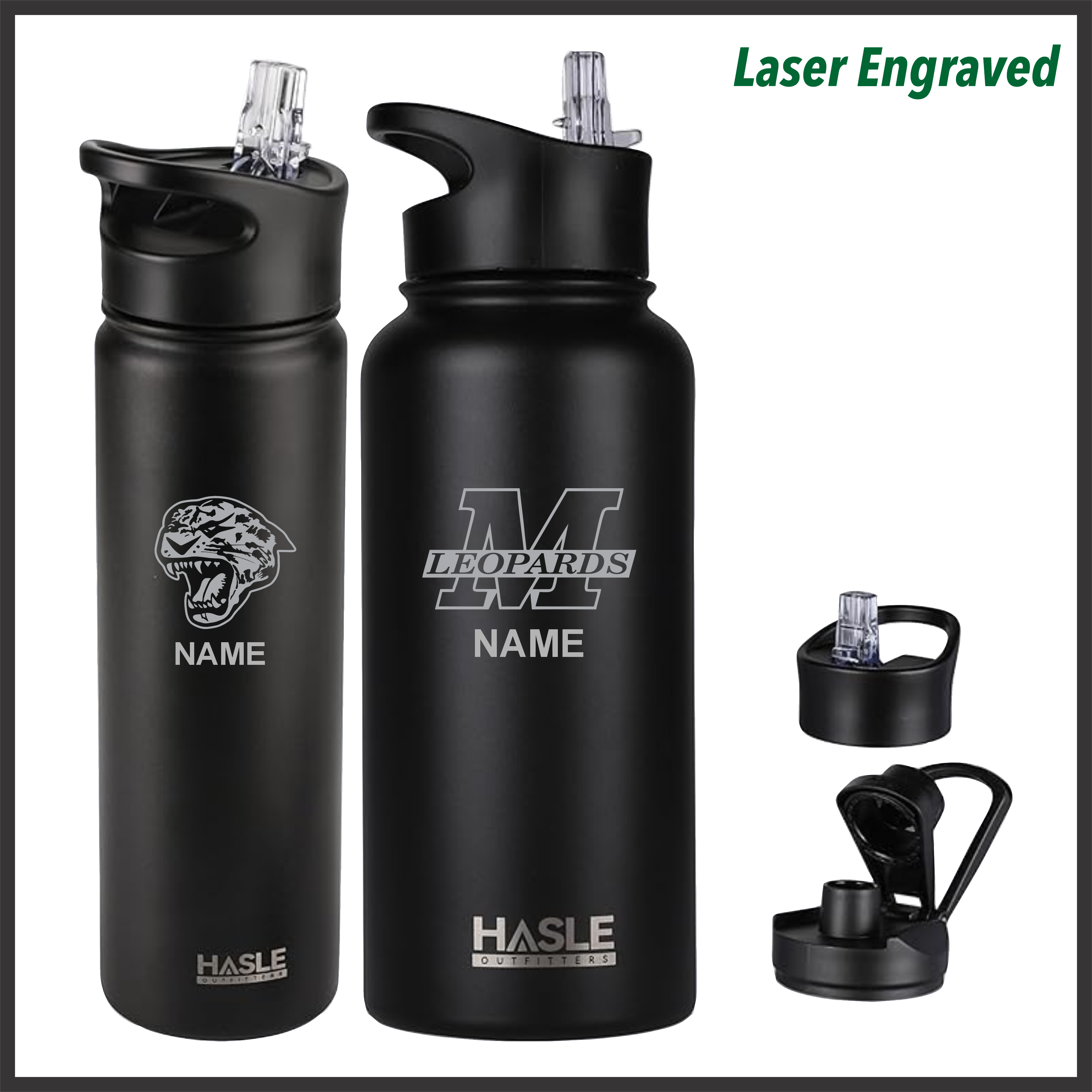 Malvern Baseball Engraved Personalized Water Bottle