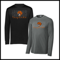 Malvern Baseball LEOPARDS Long Sleeve 100% Poly Wicking T-Shirt