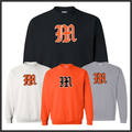 Malvern Baseball VINTAGE M LOGO Cotton Blend Crewneck Sweatshirt