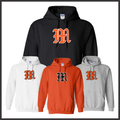 Malvern Baseball VINTAGE M LOGO Cotton Blend Hoodie Sweatshirt