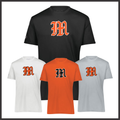 Malvern Baseball VINTAGE M LOGO Short Sleeve 100% Poly Wicking T-Shirt