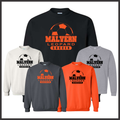 Malvern Soccer BALL PRINT Cotton Blend Crewneck Sweatshirt