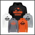 Malvern Soccer BALL PRINT 100% Poly Wicking Hoodie Sweatshirt