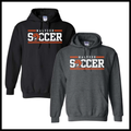 Malvern Soccer BLOCK TEXT Cotton Blend Hoodie Sweatshirt