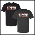 Malvern Soccer BLOCK TEXT Short Sleeve Ringspun Cotton T-Shirt