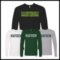 Mayhem BLOCK TEXT Long Sleeve Ringspun Cotton T-Shirt
