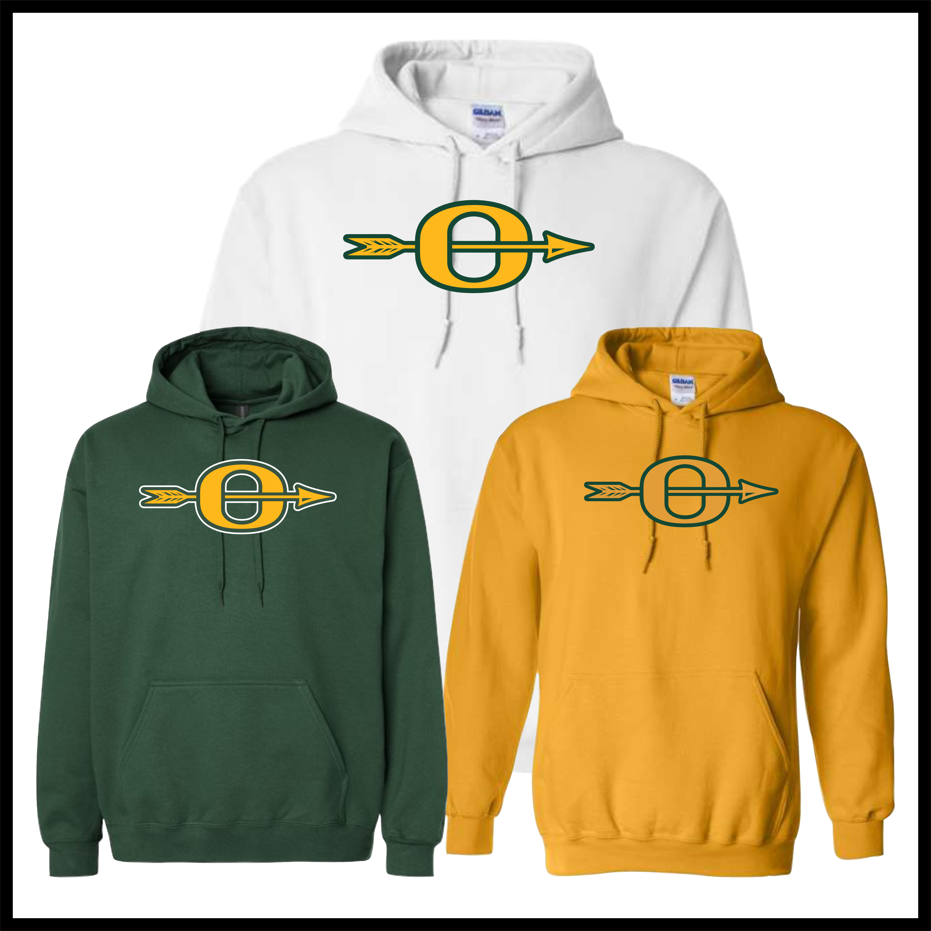 Ouachita "O" Logo Cotton Blend Hoodie Sweatshirt